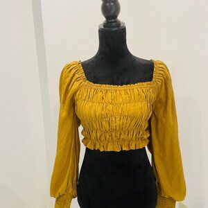 New! Cute and sassy crop top and off-shoulder top. Never worn. Tags on